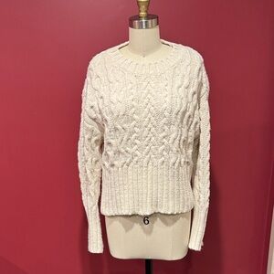 Zara Cream Cable Knit Sweater